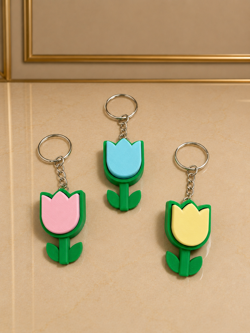 Tulip Clicker Keychain