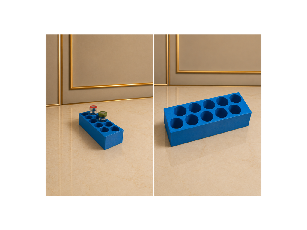 3ml Vial Holder for Refrigerator Storage - Holds 10 vials