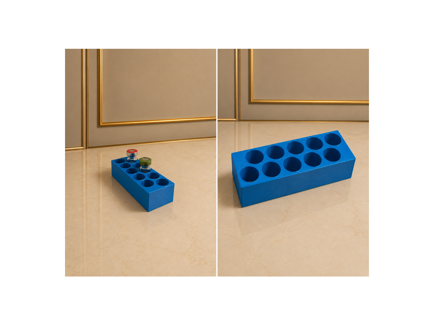 3ml Vial Holder for Refrigerator Storage - Holds 10 vials