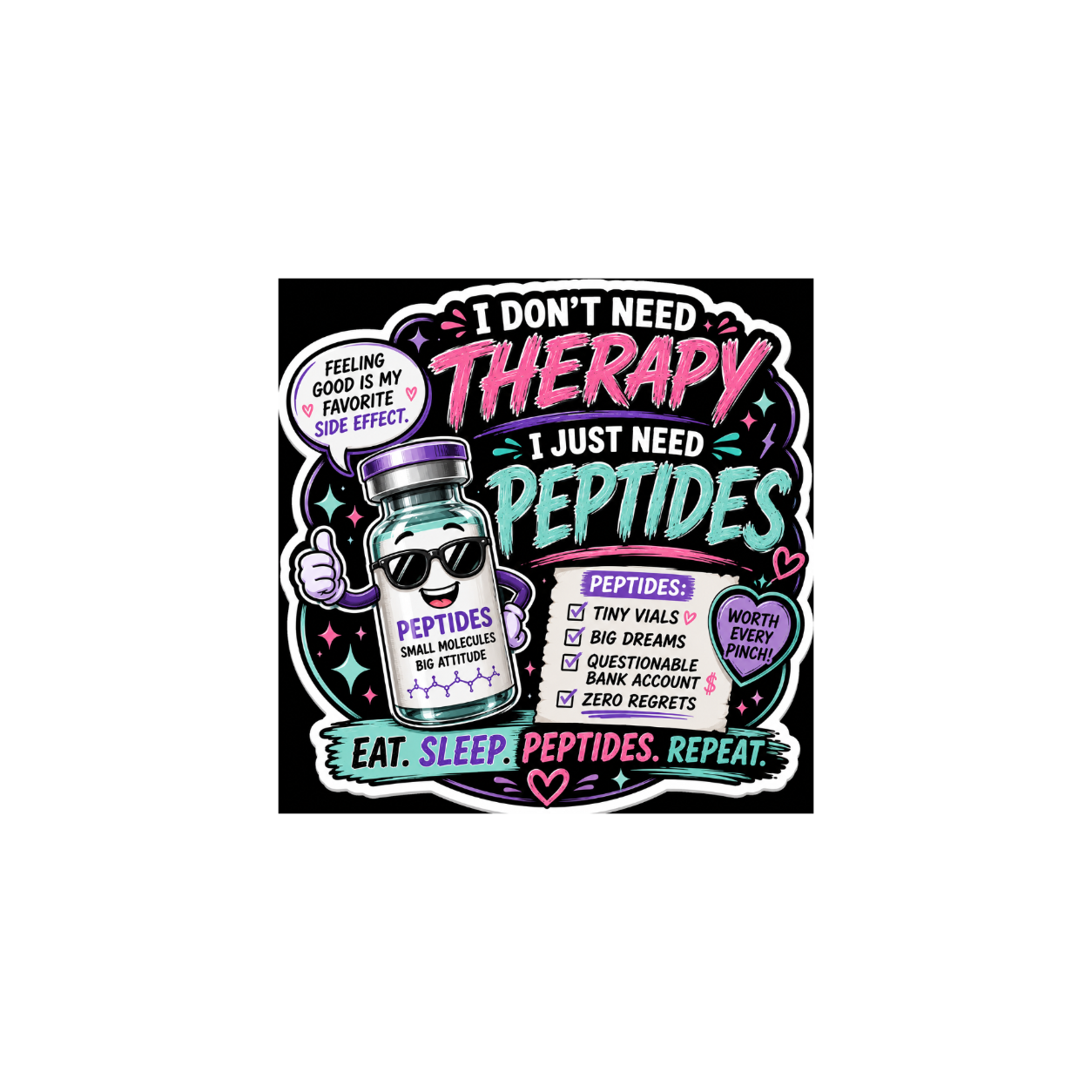 Peptides are Therapy Sticker