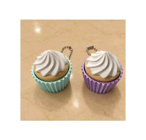 Cupcake Clicker Keychain