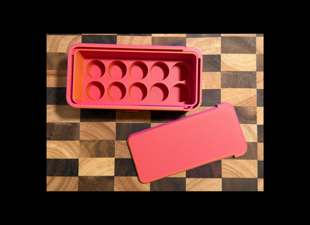 3mL Peptide Vial Slide Lock Storage Box - Holds 10 Vials