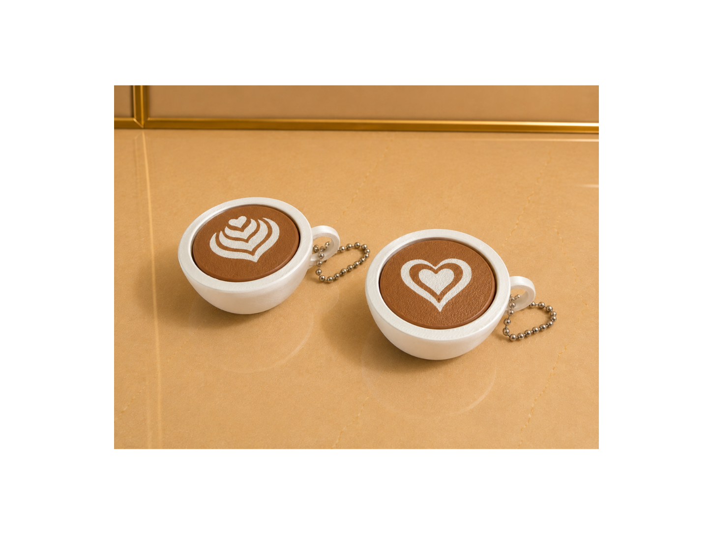 Cappuccino Clicker Keychain