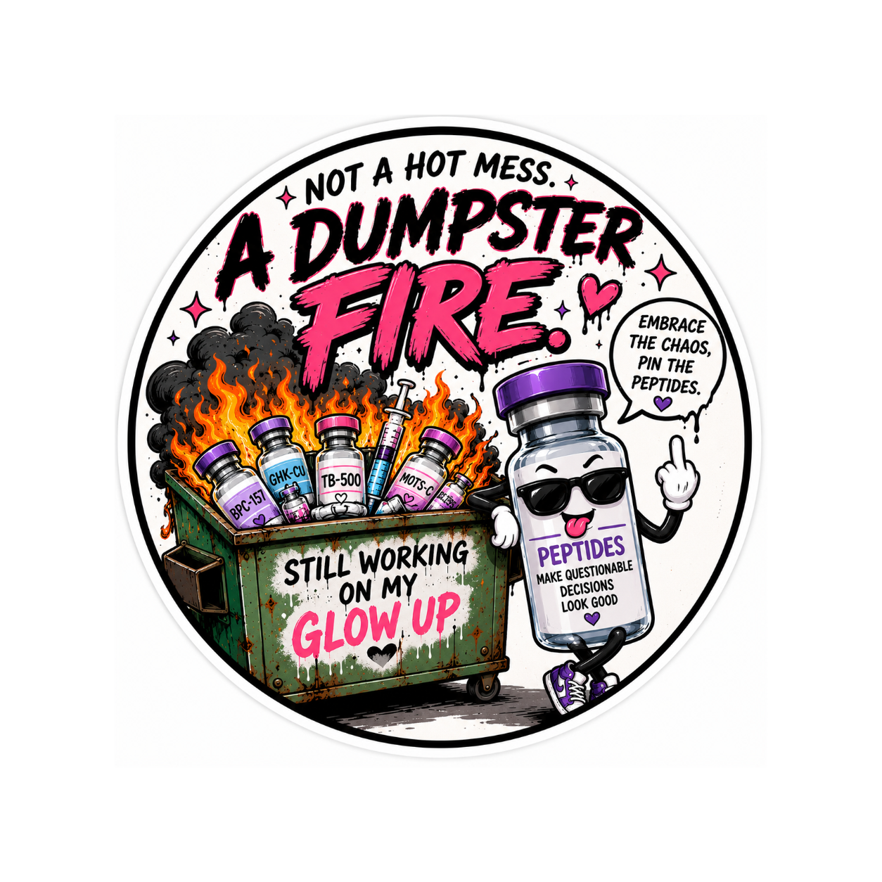 Dumpster Fire Sticker